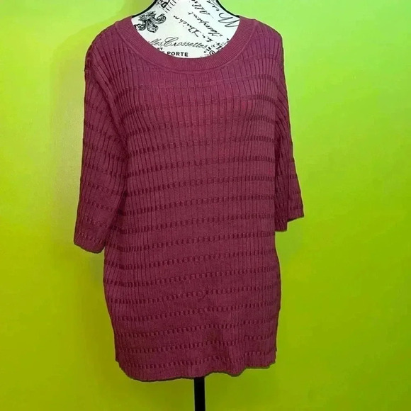 🆕 APT. 9 Burgundy, Sweater Shirt~Size 2X - Picture 1 of 6